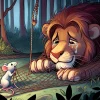 Mouse and Lion short moral story in hindi