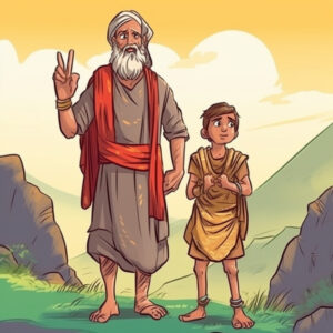 nitishjain indian saint in village and his devotee comic style 2950b088 c4a4 4585 894f acb4bab80eff