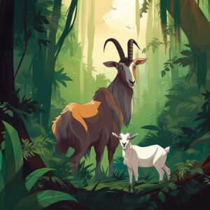nitishjain goat and his kid in indian jungle comic style 706d34c0 1088 471c b0e3 9f9636027260