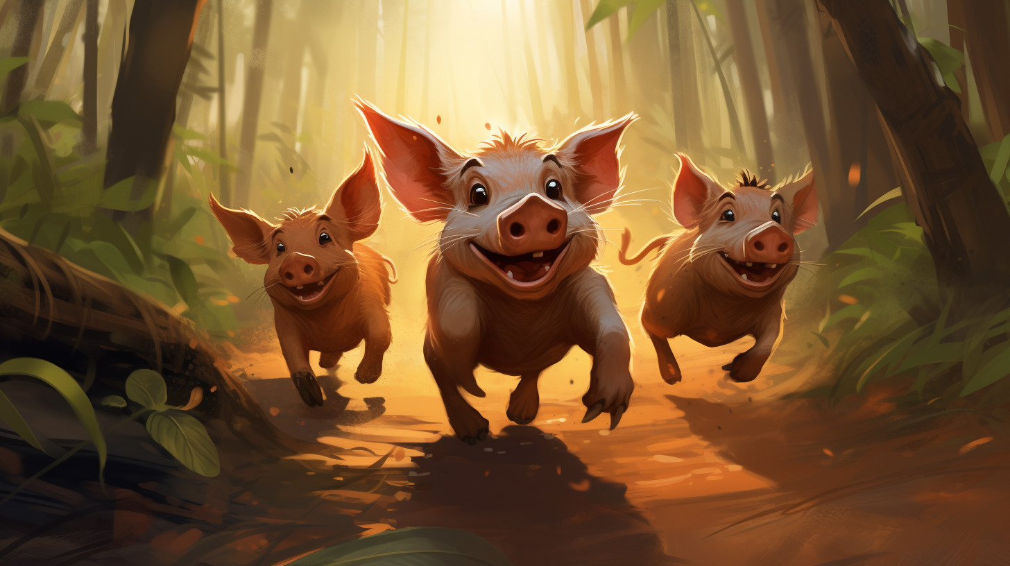 भारतीय जंगल में तीन छोटे सुअर- short moral story in hindi