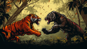 nitishjain Fight scene between Elephant and Tiger in jungle com ffa9adb9 7827 4530 a72f a2847a682f51